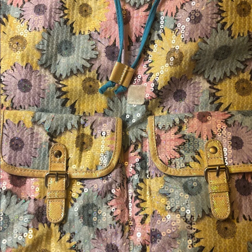 Justice sequined Daisy Back Pack!!!